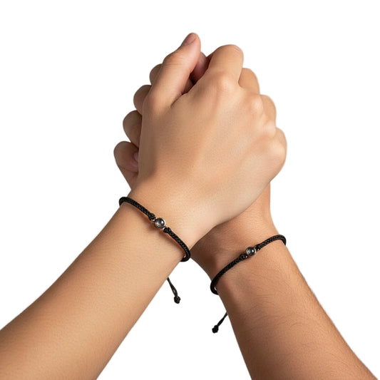 Wholesale Men's Projection Bracelets Stainless Steel Custom Projection Bracelets Woven Photo Bracelets Commemorative Gifts